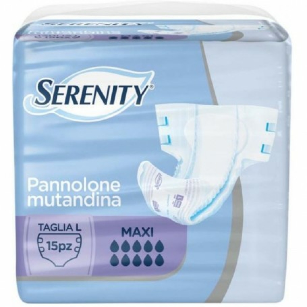 Serenity Soft Dry Sensitive Pannolone mutandina Maxi taglia L 15 pezzi