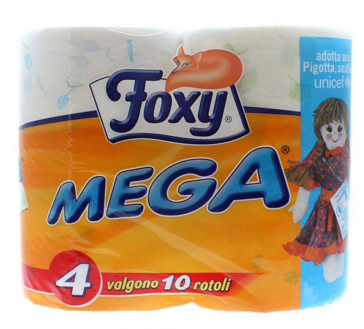 Carta Igienica Foxy Mega 4 Rotoli