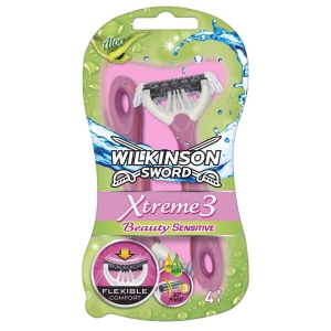 WILKINSON Xtreme 3 Beauty Sensitive Rasoio Trilama con Aloe - 4pz