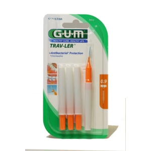 GUM Trav-ler Scovolino Conico Antibatterico Protettivo 0.9 - 4pz