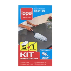 IPPA Kit Attirapolvere 5 piumini + 1 manico
