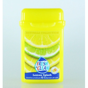FRESH & CLEAN Naturals Lemon Splash Salviettine Umidificate Milleusi - 40pz
