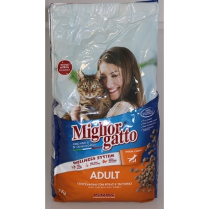 MIGLIOR GATTO Crocchette Pollo Tacchino Vitamine e Sali Minerali - 2kg