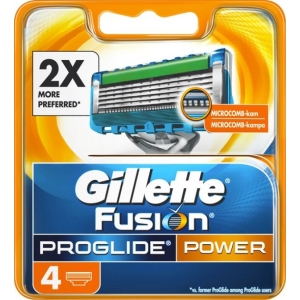 GILLETTE Fusion Proglide Power Lame con Micro Comb - 4pz